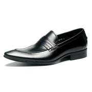 Shallow mouth men's shoes leather shoes